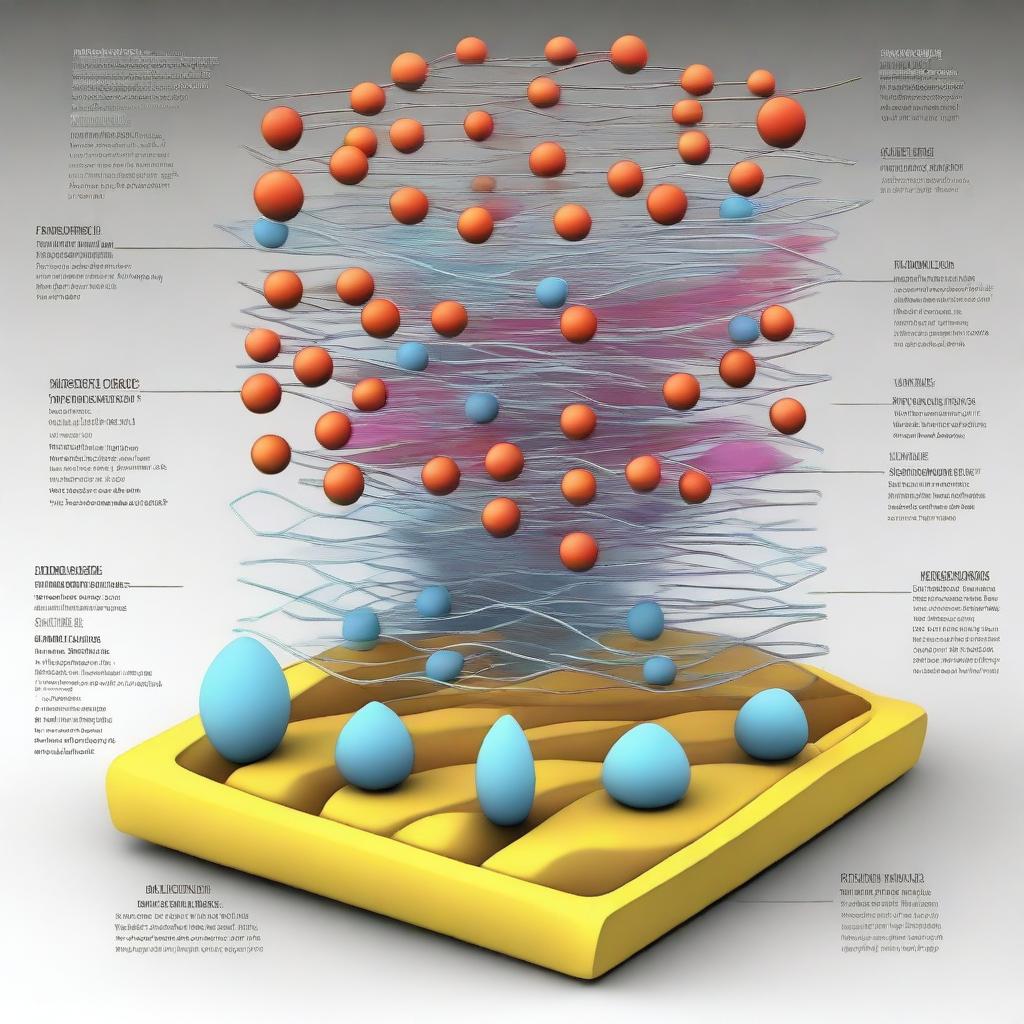 A detailed illustration of nano sheets with rods composite materials, highlighting their unique structure at the nanoscale