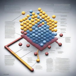 A detailed illustration of nano sheets with rods composite materials, highlighting their unique structure at the nanoscale