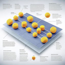 A detailed illustration of nano sheets with rods composite materials, highlighting their unique structure at the nanoscale