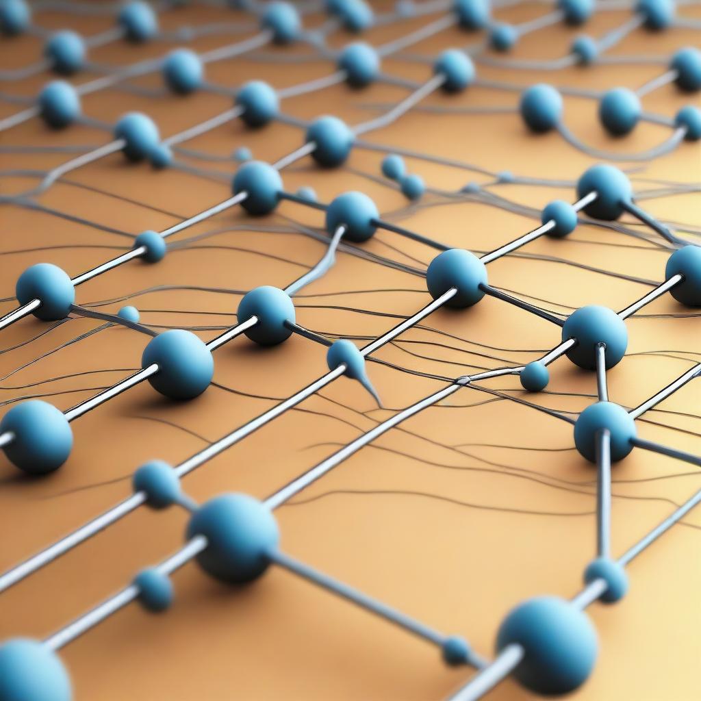 A detailed illustration of nano sheets with rods composite materials, highlighting their unique structure at the nanoscale