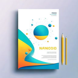 Create a cover page for a scientific document titled 'Nano Sheets with Nano Rods'