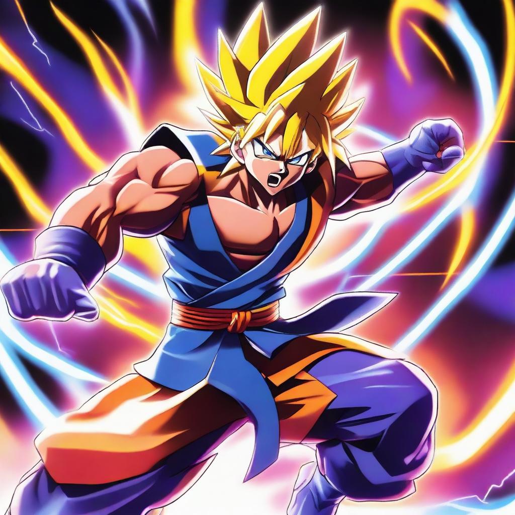 A detailed illustration of Raikiri Tamiya, showcasing the character in a dynamic pose with electrifying energy surrounding them