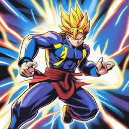 A detailed illustration of Raikiri Tamiya, showcasing the character in a dynamic pose with electrifying energy surrounding them