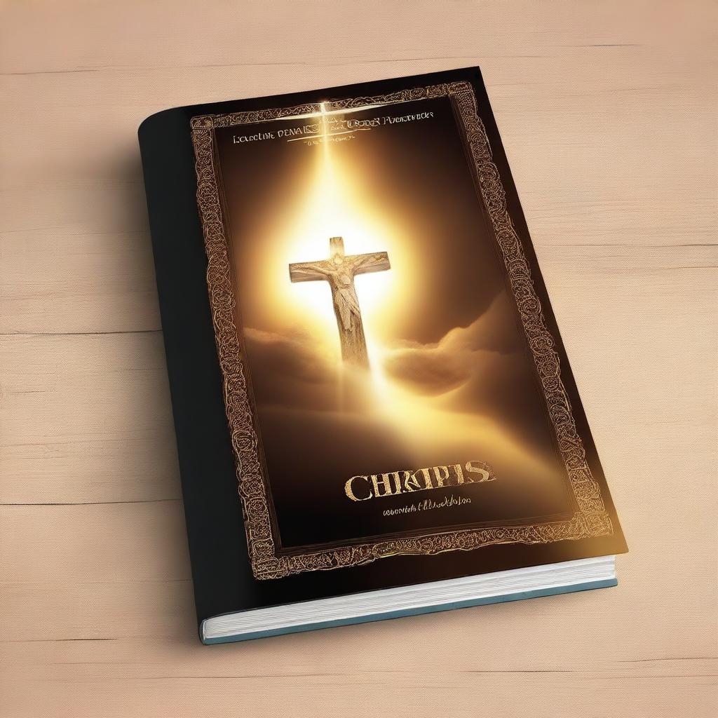 Create a professional and attractive book cover that depicts Christ’s redemption and his work in human life with a heavenly and epic look