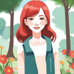 Create an image of a red-haired girl