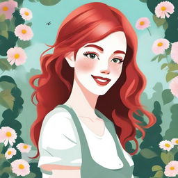 Create an image of a red-haired girl