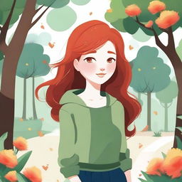 Create an image of a red-haired girl