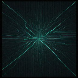 A directional 2D texture map showcasing intricate techno design, nano path networks, glowing vibrantly on an illuminated screen backdrop.