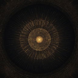 A 2D texture map radiating with an array of intricate, glowing techno patterns.