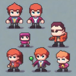 Create a non-human character in pixel art style for a 2D platformer video game