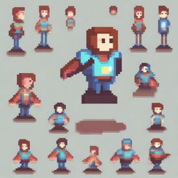 Create a non-human character in pixel art style for a 2D platformer video game