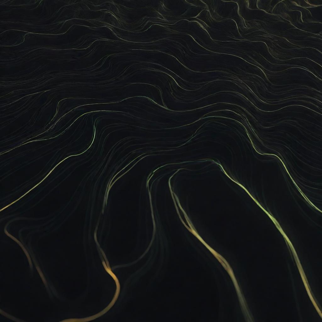 A radiant 2D texture map brimming with fluctuating, glowing techno patterns set in flowing, dynamic paths, creating a sense of movement.