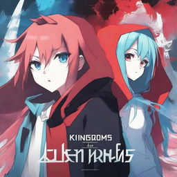 Create an anime video game cover for 'Kingdoms Of Chaos: Tales of Lost Kingdoms'