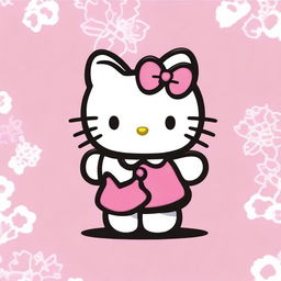 A classic Hello Kitty character, featuring her iconic bow and simple, cute design