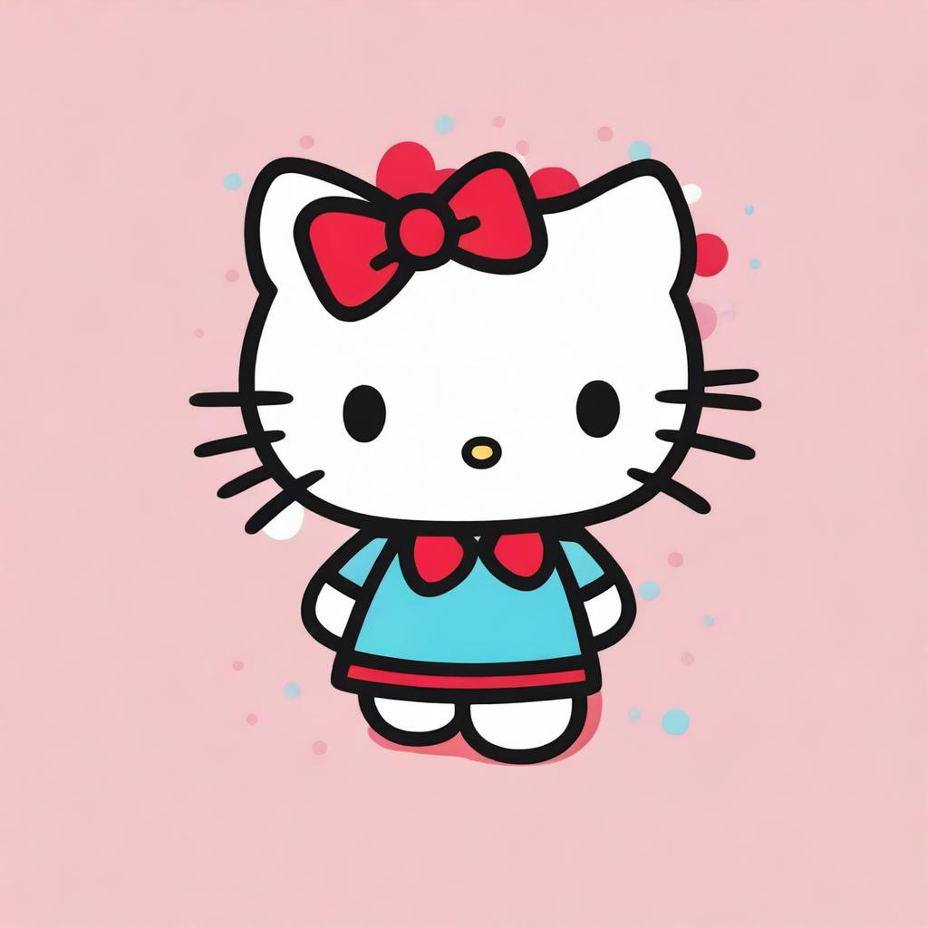 A classic Hello Kitty character, featuring her iconic bow and simple, cute design