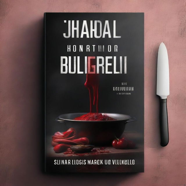 Create a book cover for a culinary thriller