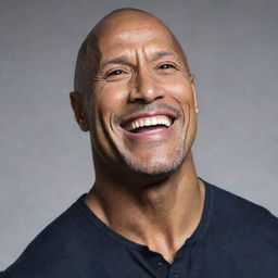 Dwayne 'The Rock' Johnson laughing heartily