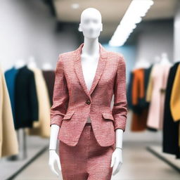 A stylish mannequin dressed in fashionable clothes
