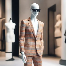 A stylish mannequin dressed in fashionable clothes