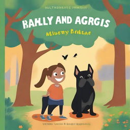 A captivating book cover for a children's book titled 'Molly and Argus: Mystery of Barkster Park