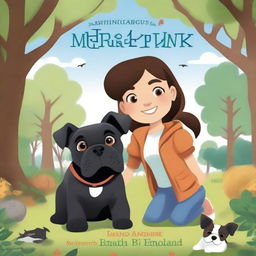 A captivating book cover for a children's book titled 'Molly and Argus: Mystery of Barkster Park