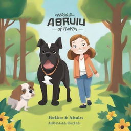 A captivating book cover for a children's book titled 'Molly and Argus: Mystery of Barkster Park