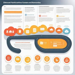 A detailed digital transformation roadmap, featuring key milestones, timelines, and strategic initiatives