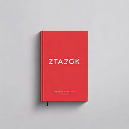 Create a high quality minimalist book cover design with a red accent