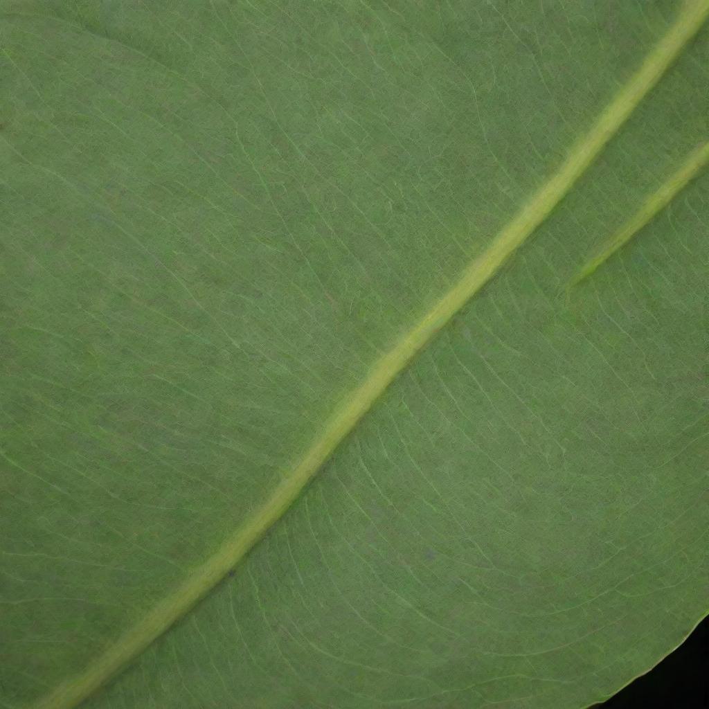 A highly detailed and vibrant image of a drumstick leaf, capturing the unique shape and lush green color.