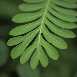 A vivid, sharp image of a Moringa leaf, showcasing its intricate venation and lush green color.