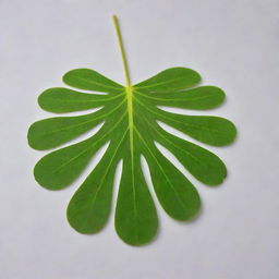 A vivid, sharp image of a Moringa leaf, showcasing its intricate venation and lush green color.