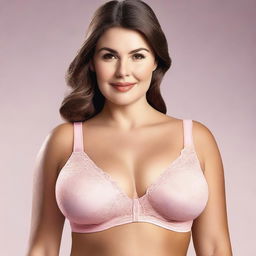 A detailed illustration of a bra designed for larger bust sizes