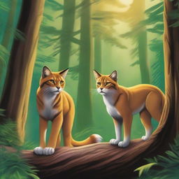 A realistic depiction of a scene from Erin Hunter's Warriors book series