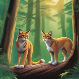 A realistic depiction of a scene from Erin Hunter's Warriors book series