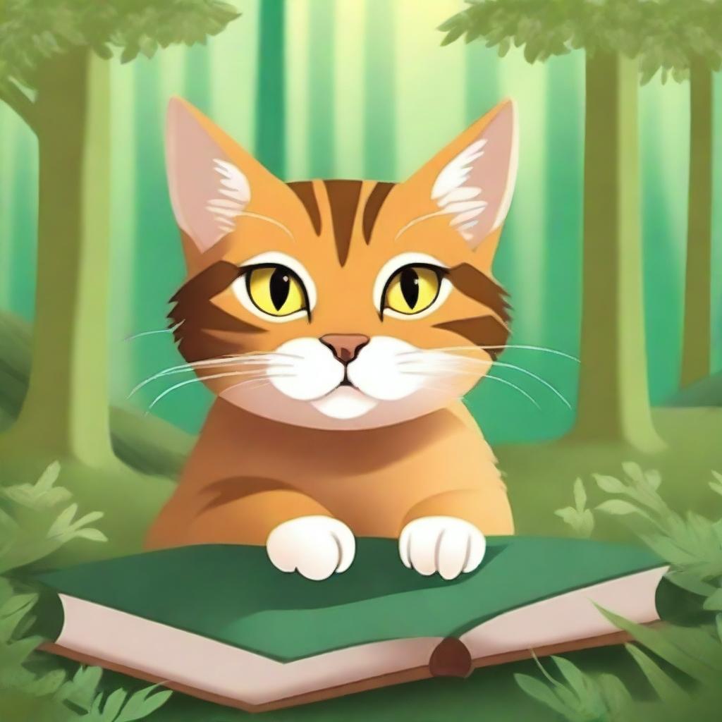 Create a book cover in the style of Erin Hunter's Warrior Cats series