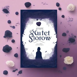 Create a dark-themed book cover titled 'State Of Sweet Sorrow'