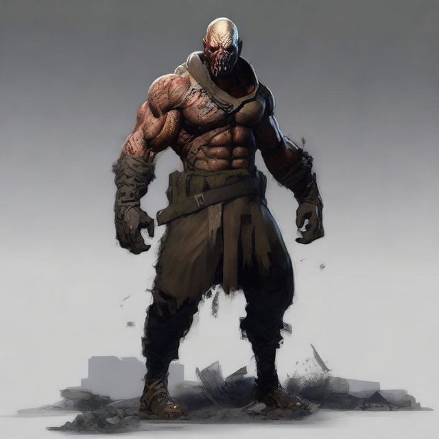 Create an image of a Mutant race, Fighter class character