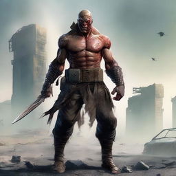 Create an image of a Mutant race, Fighter class character