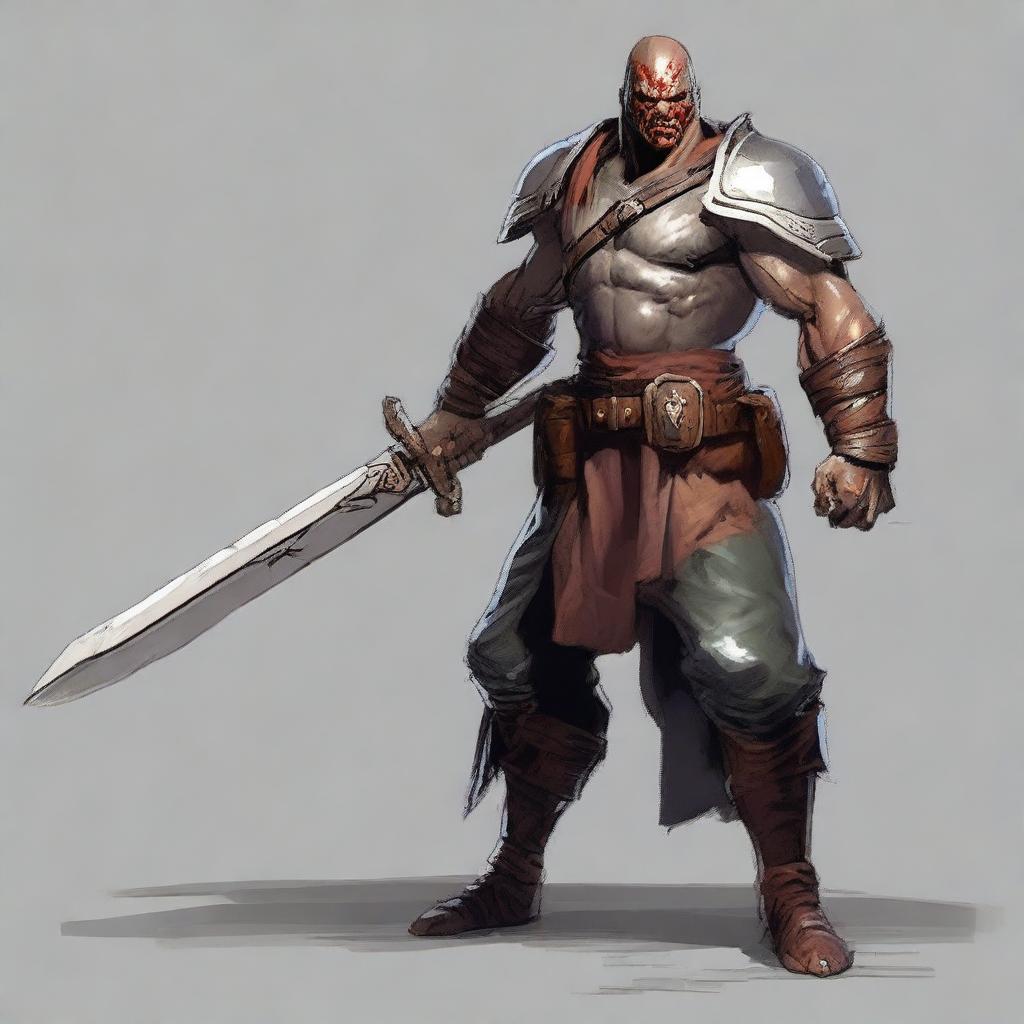 Create an image of a mutant race fighter class character