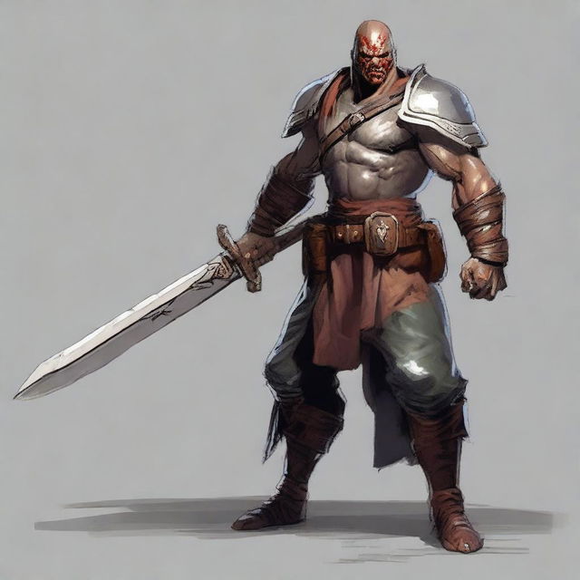 Create an image of a mutant race fighter class character