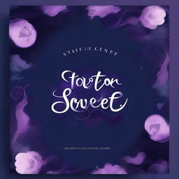 Create an abstract, dark-themed book cover titled 'State Of Sweet Sorrow'