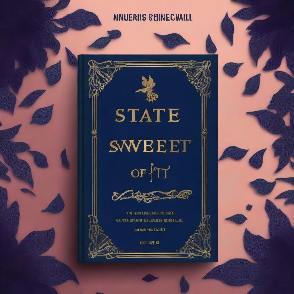 Create a dark-themed book cover titled 'State Of Sweet Sorrow'