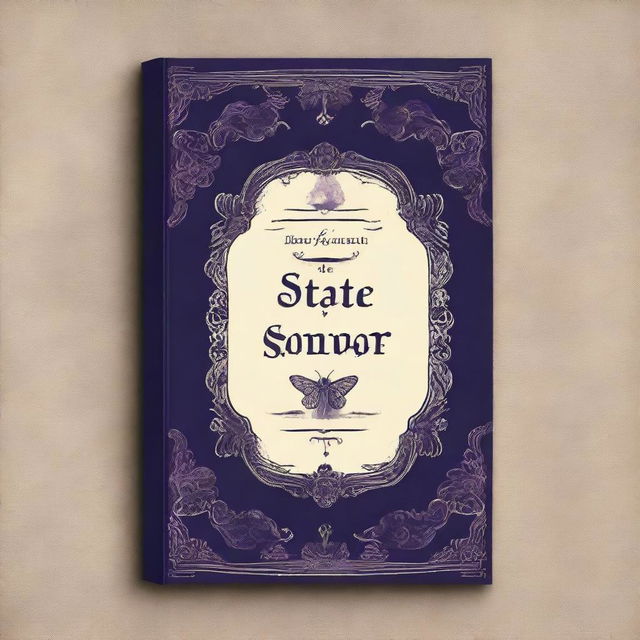 Create a dark-themed book cover titled 'State Of Sweet Sorrow'