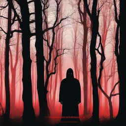 A chilling horror film poster featuring a dark and eerie forest with twisted, bare trees