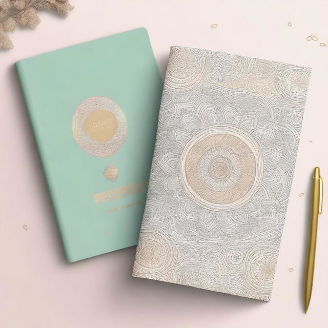 A beautifully designed journal cover featuring intricate patterns and elegant typography