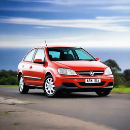 A detailed image of a 2002 Holden Astra, showcasing its sleek design and classic features