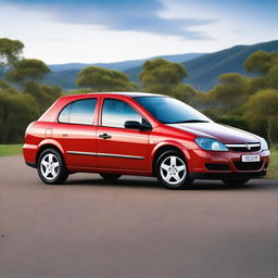 A detailed image of a 2002 Holden Astra, showcasing its sleek design and classic features