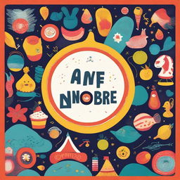 A vibrant and colorful image showcasing the phrase 'es oger nombre' in a playful and artistic style