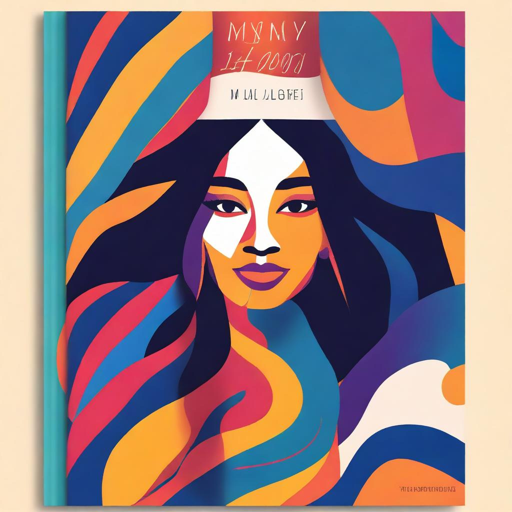 An abstract book cover for a book titled 'My Way' about a young lady navigating life's journey her way