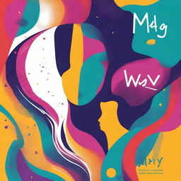 An abstract book cover for a book titled 'My Way' about a young lady navigating life's journey her way